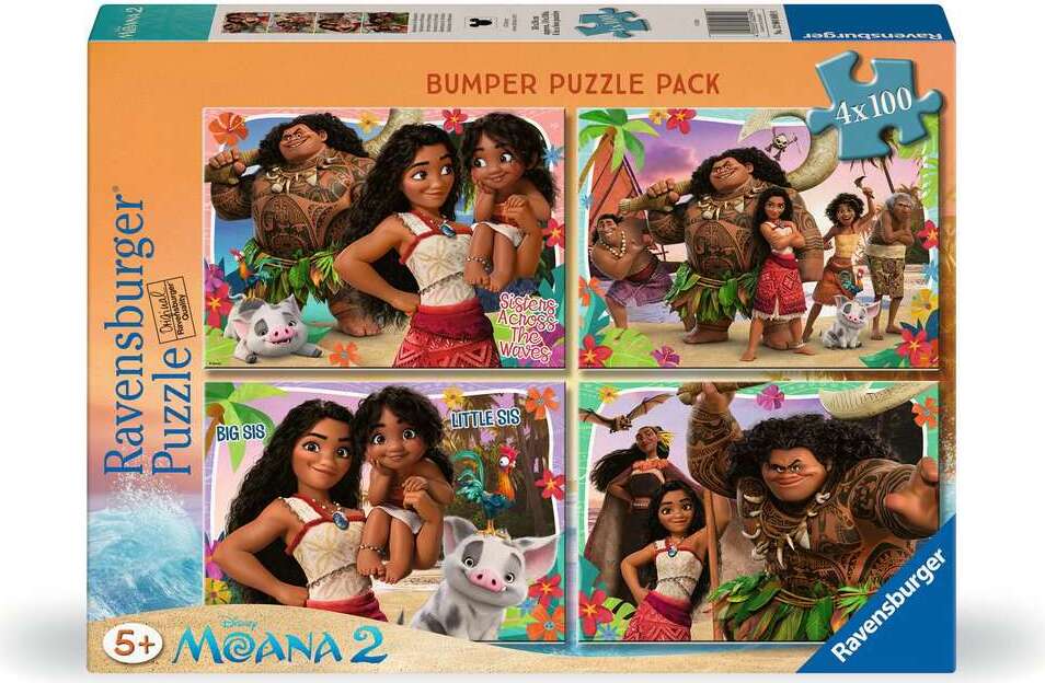 Disney Moana Bumper Pack 4x100pc Puzzles – Be Beep a toy shop