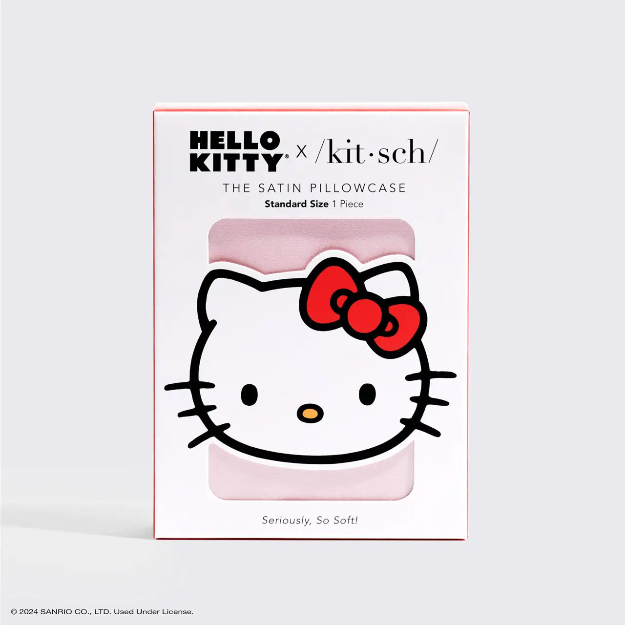 Hello Kitty X Pillowcase  Solid Pink Kitty Face