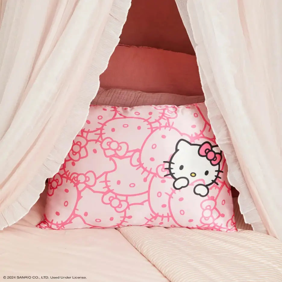 Hello Kitty X Pillowcase  Pink Kitty Faces