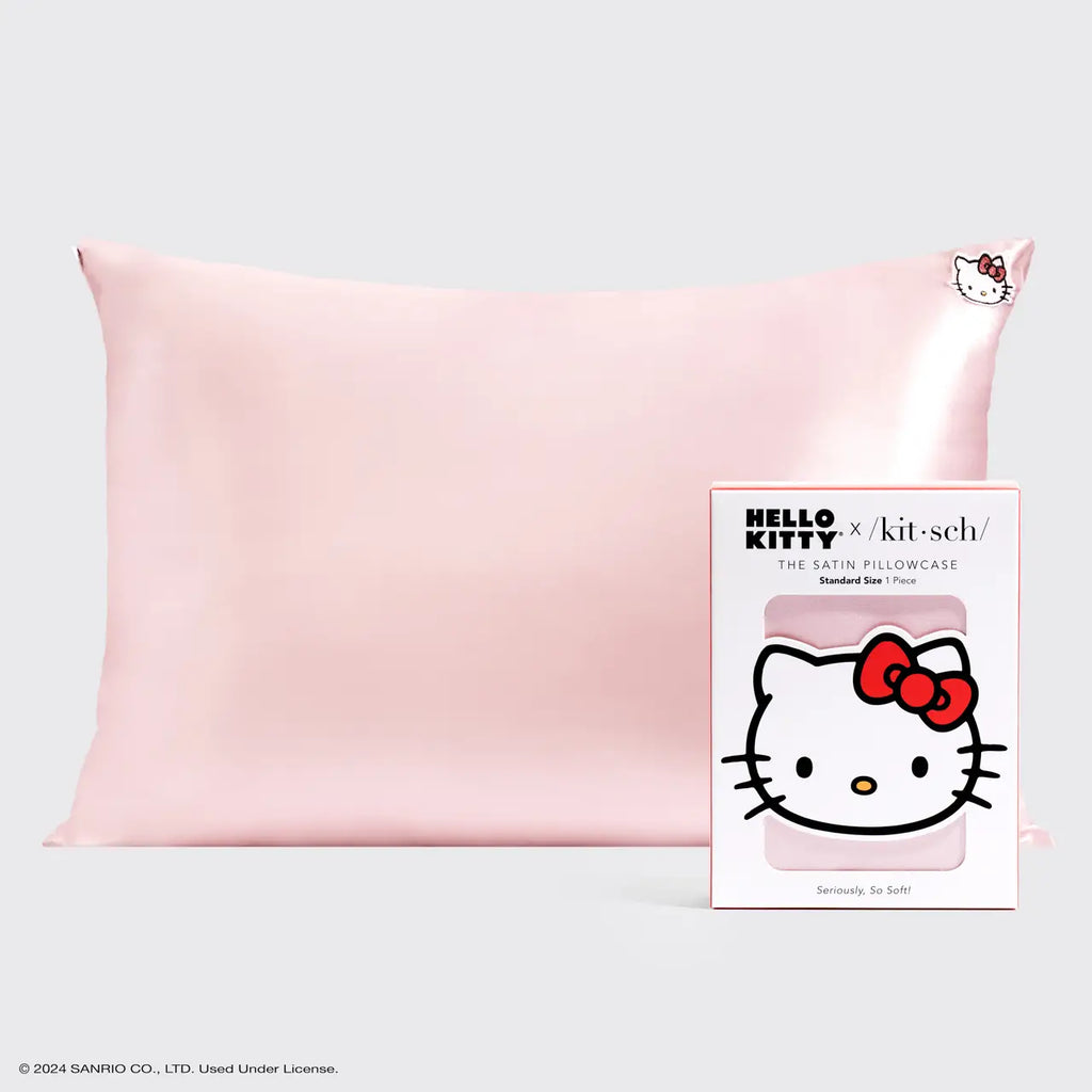 Hello Kitty X Pillowcase  Solid Pink Kitty Face