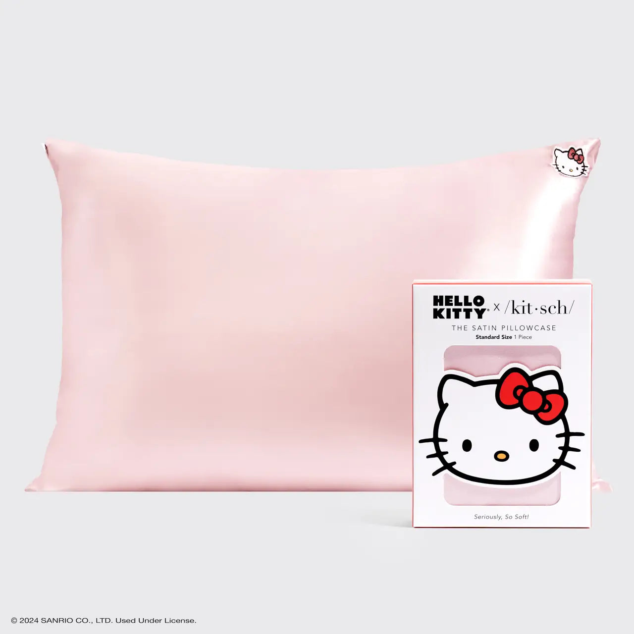 Hello Kitty X Pillowcase  Solid Pink Kitty Face