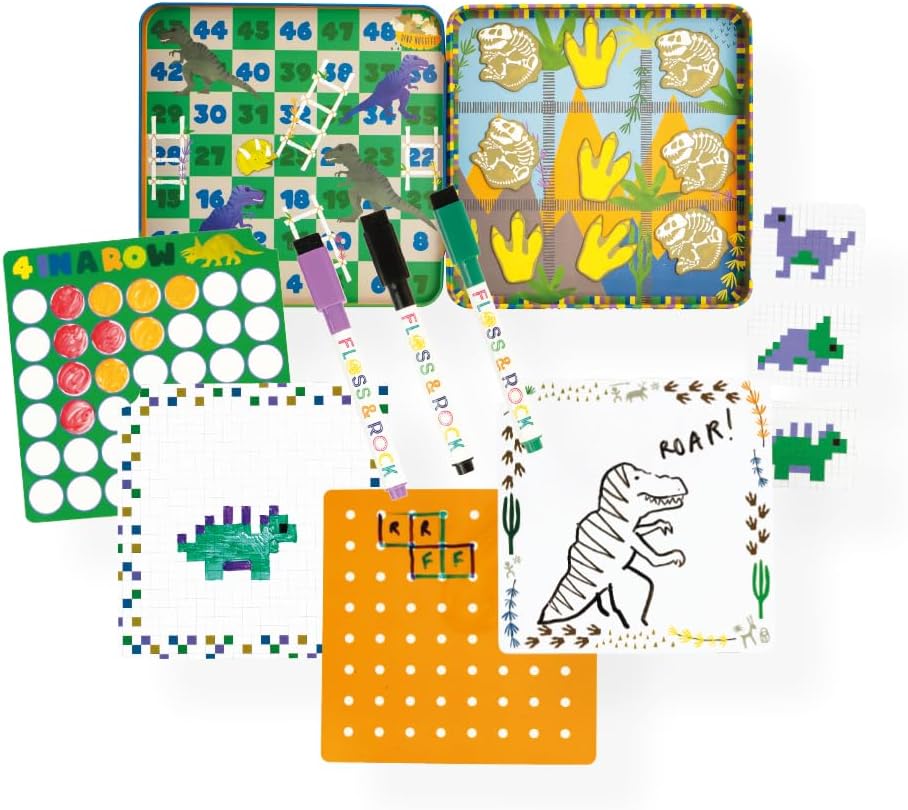 Dino Magnetic Games Tin