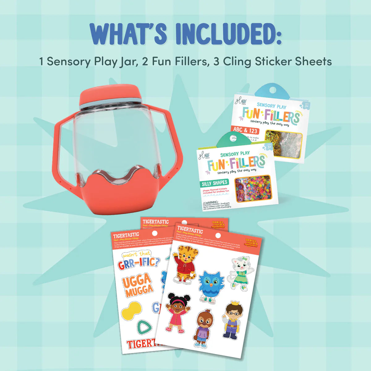 Glo Pals x Daniel Tiger DIY Sensory Play Jar Set