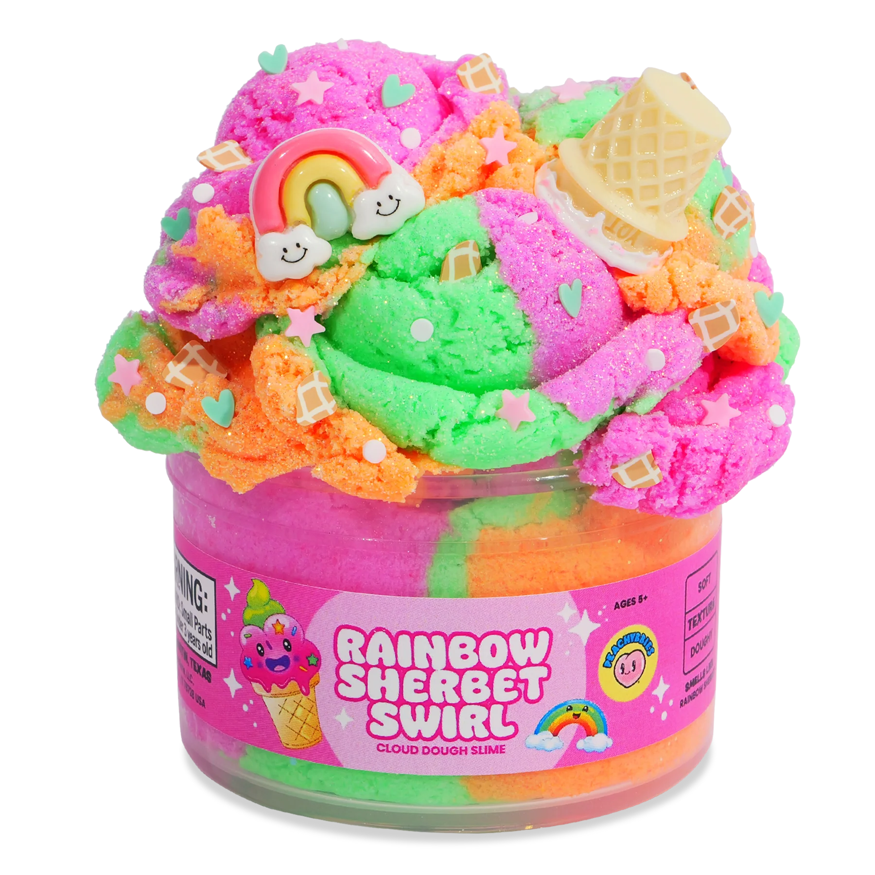 PeachyBbies Rainbow Sherbet Slime