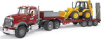 MACK Granite Flatbed Truck with JCB Loader backhoe