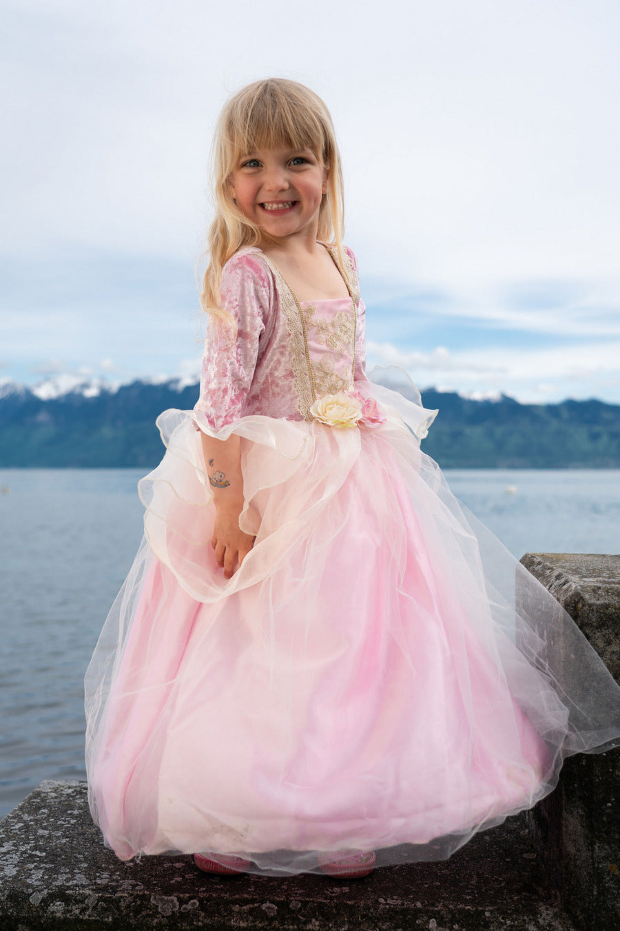 Pink Rose Princess Dress (Size 5-6)