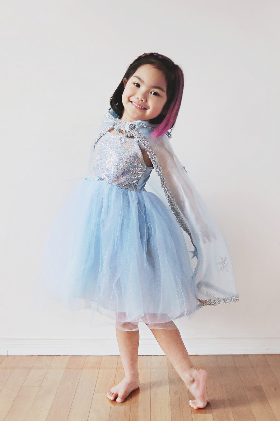 Blue Sequins Princess Dress (Size 7-8)