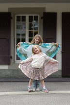 The 5th Avenue Paillette Cape, Gold/Light Pink