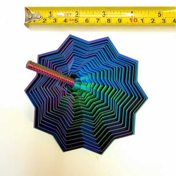 Red, Blue, & Green Medium Sensory Fidget Star w Handle