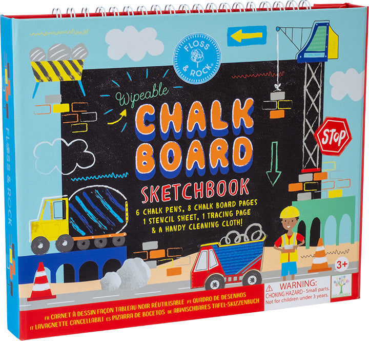 Construction Chalkboard Sketchbook
