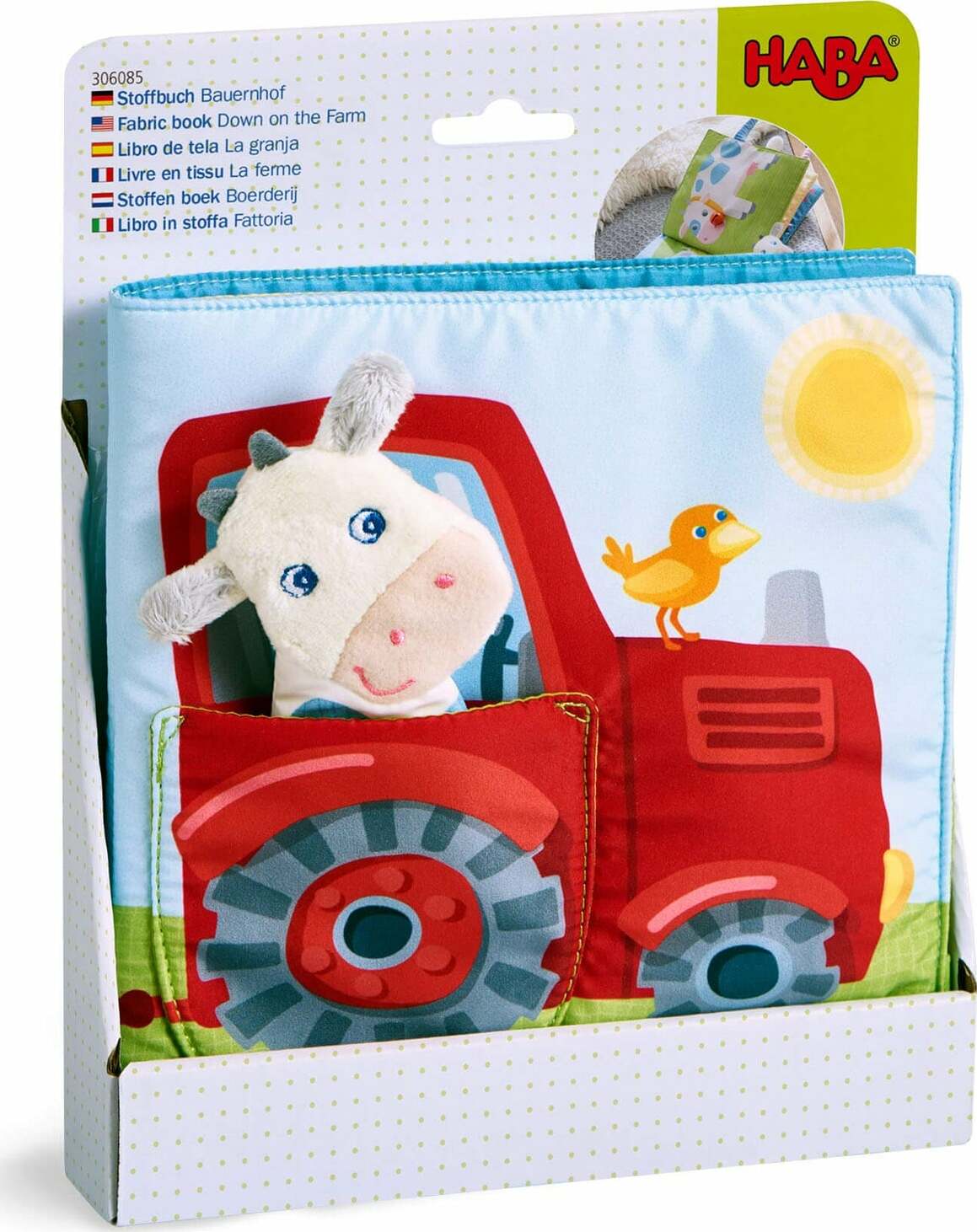 Down on the Farm Soft Book with Cow Puppet