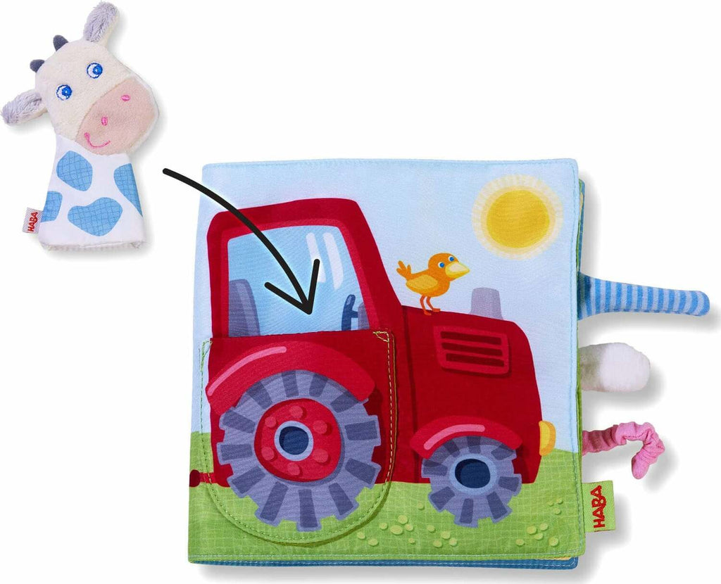 Down on the Farm Soft Book with Cow Puppet