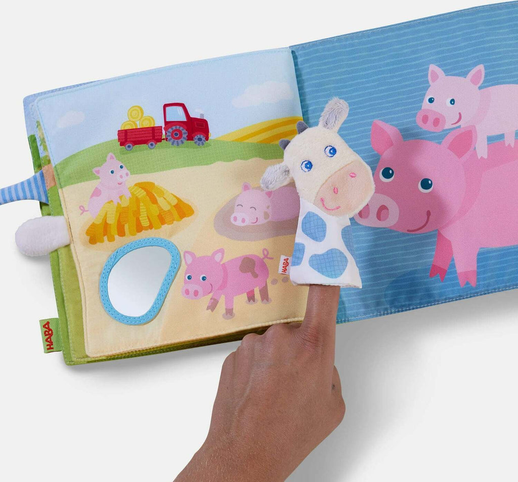 Down on the Farm Soft Book with Cow Puppet