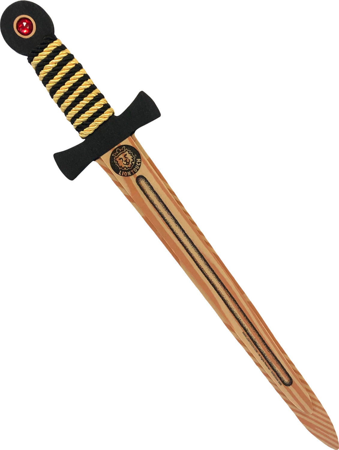 Liontouch Pretend-Play WoodyLion Sword - Medium Black and Gold