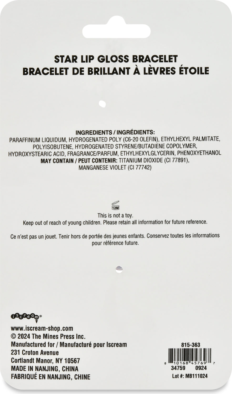 Star Lip Gloss Bracelet