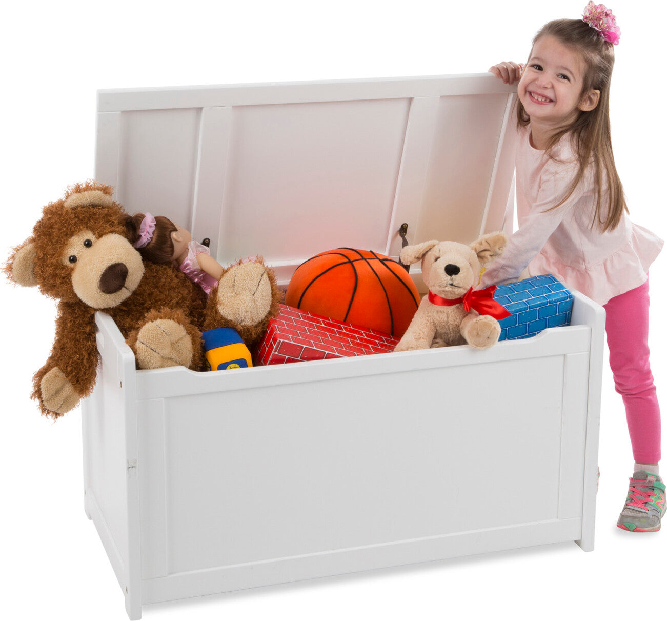 Wooden Toy Chest - White