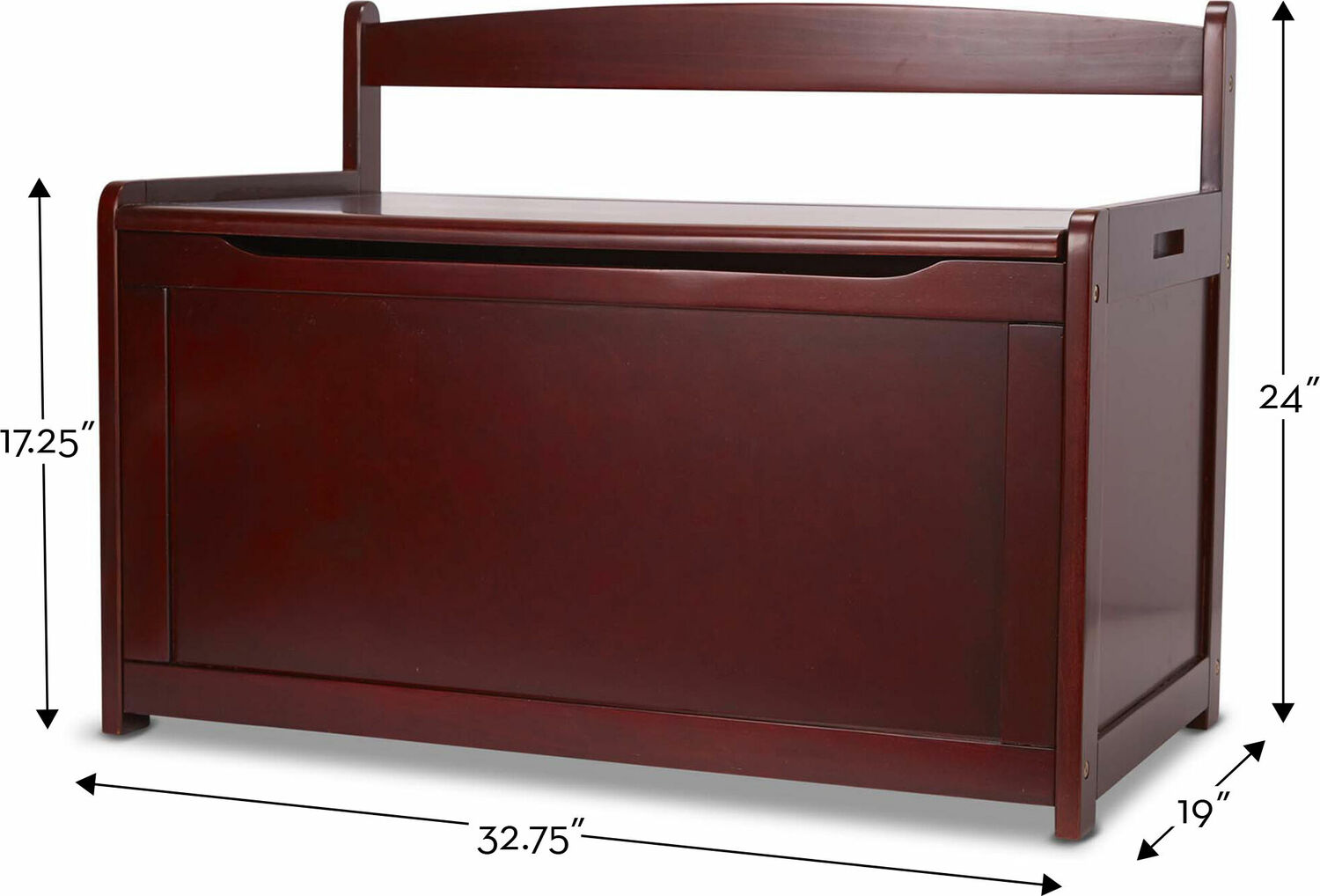 Wooden Toy Chest - Espresso