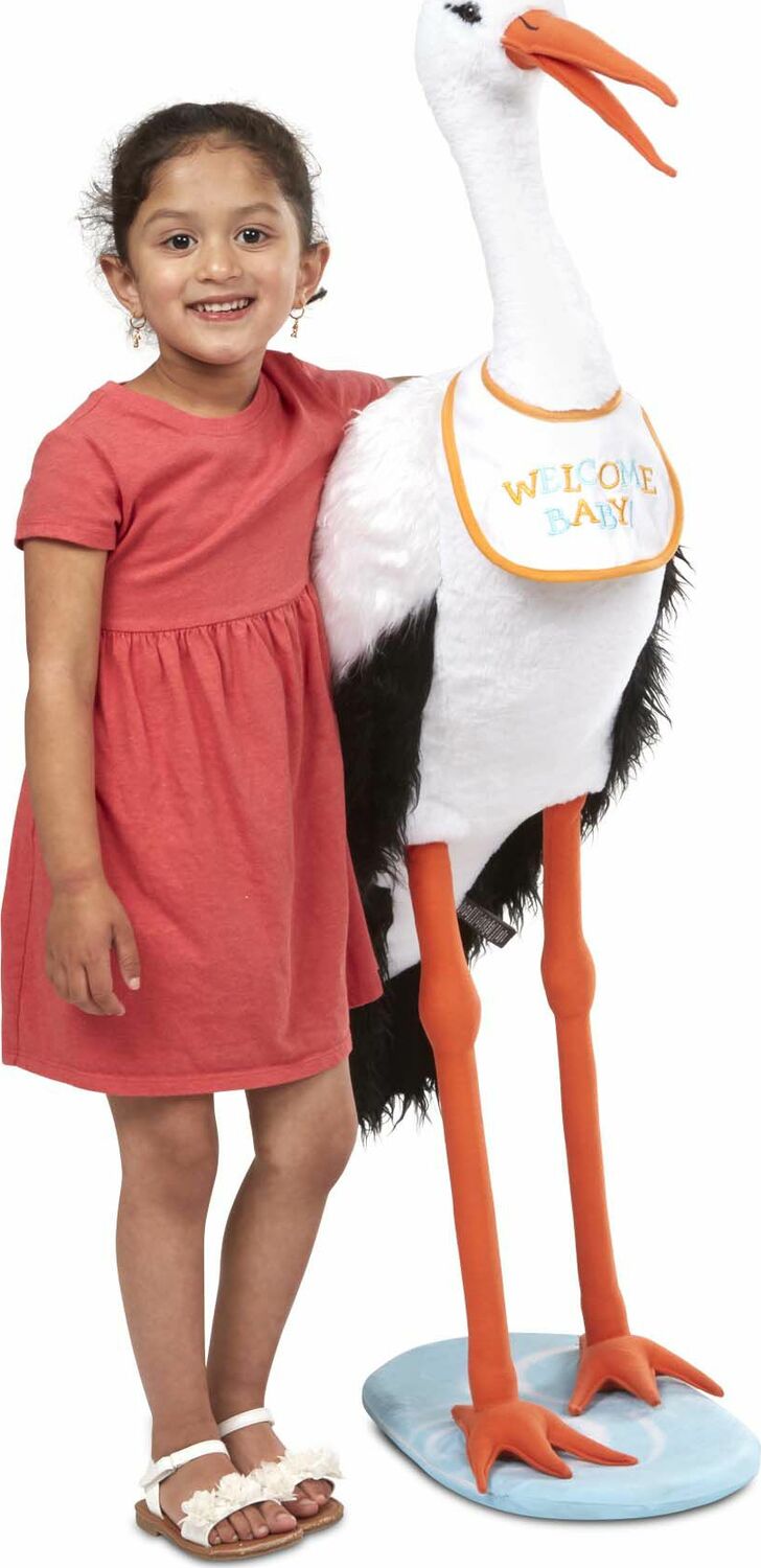 Lifelike Plush Stork
