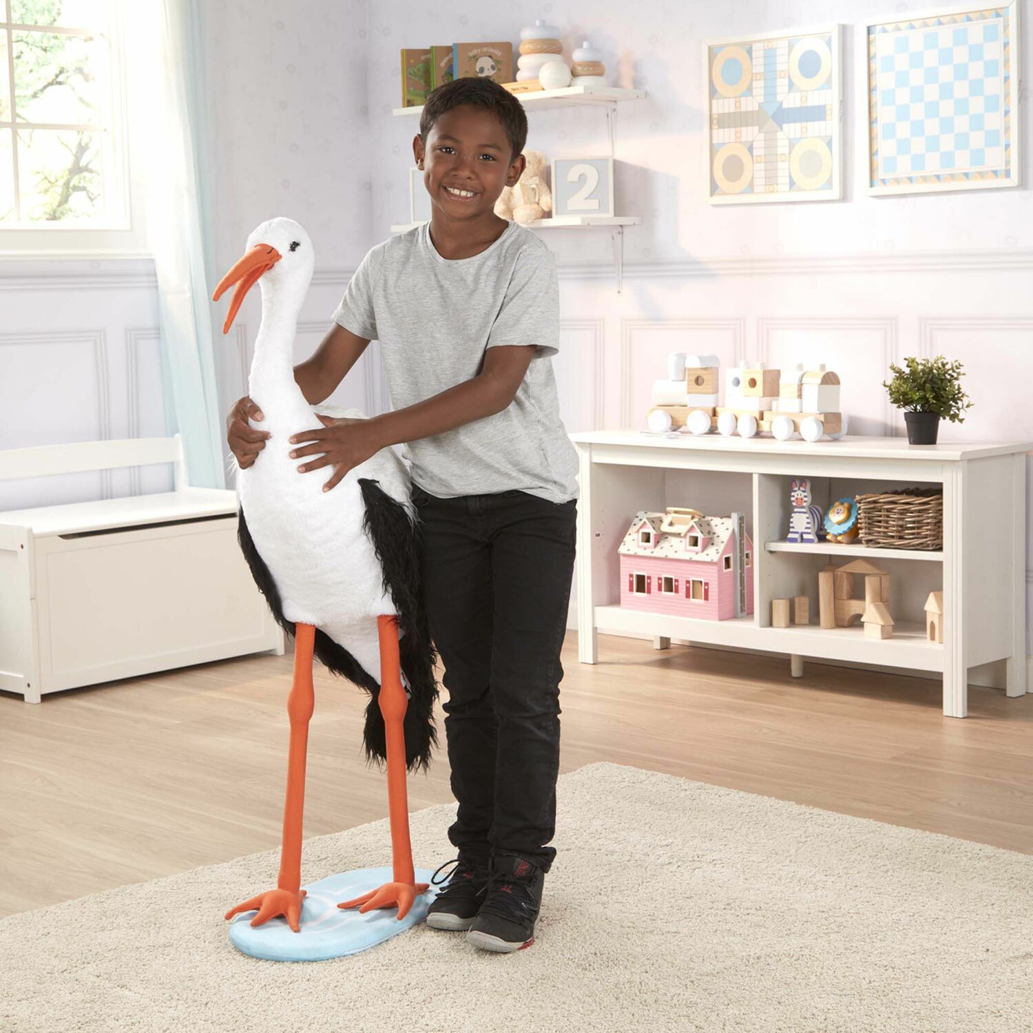 Lifelike Plush Stork