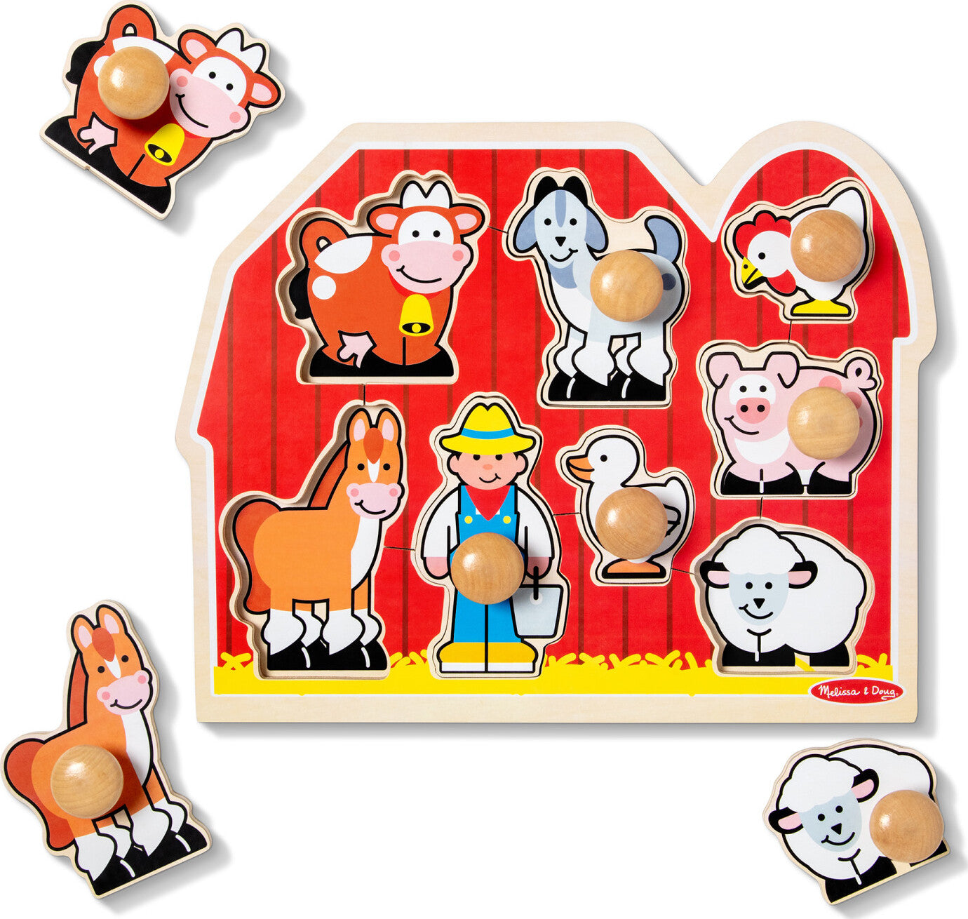 Farm Friends Jumbo Peg Puzzle - 8 Pieces – Be Beep a toy shop