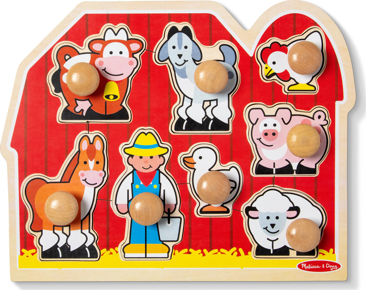 Farm Friends Jumbo Peg Puzzle - 8 Pieces – Be Beep a toy shop