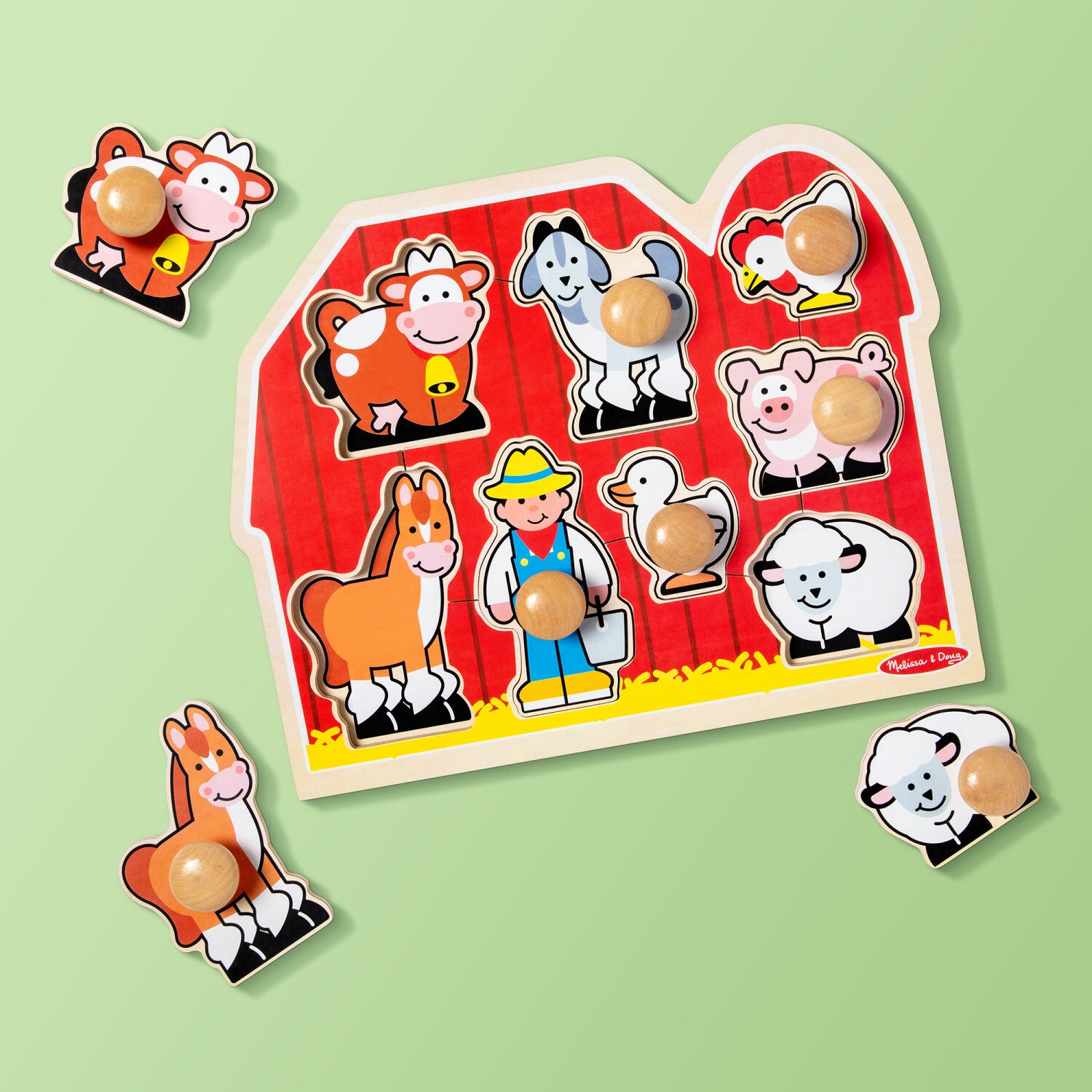 Farm Friends Jumbo Peg Puzzle - 8 Pieces – Be Beep a toy shop