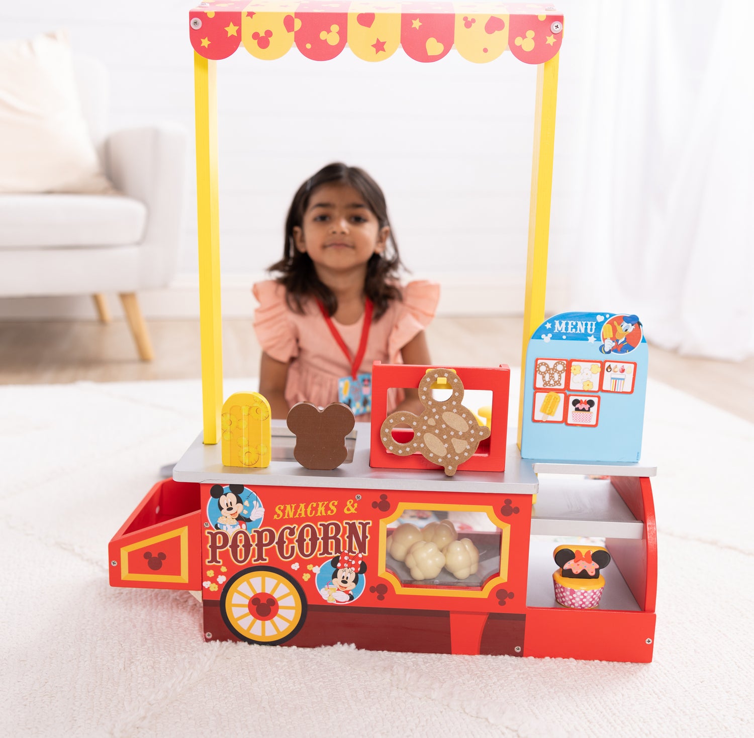 Disney Snacks and Popcorn Wooden Food Counter