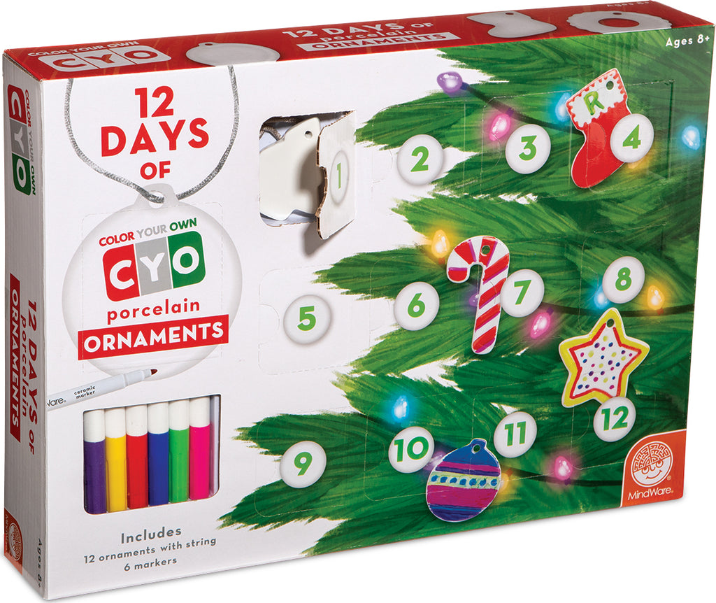 12 Days of Color Your Own Ornaments
