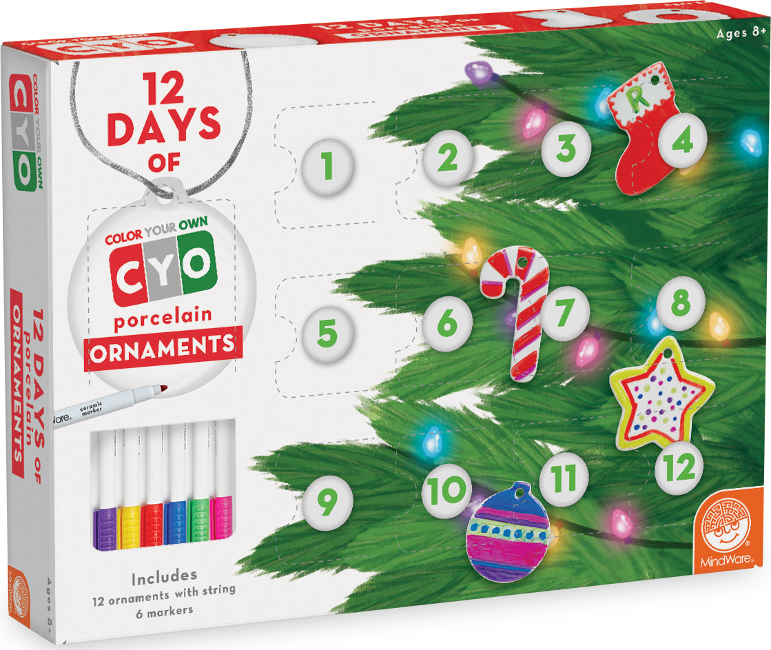 12 Days of Color Your Own Ornaments