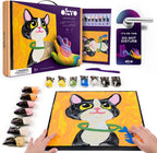 OKTO Sensory Art Coloring with Clay Set by Numbers Cat