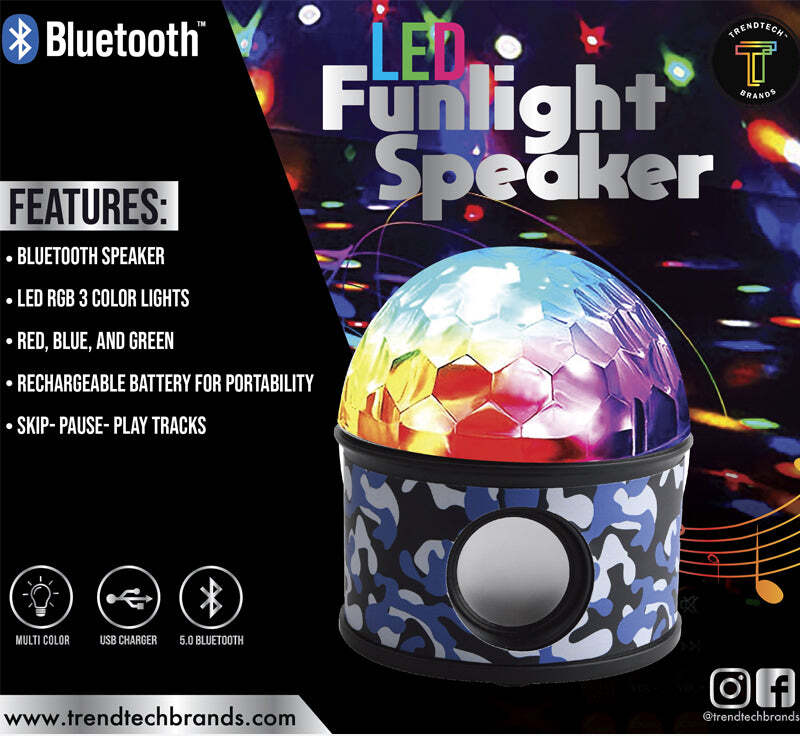 Fun Light Stereo Speaker - Blue Camo
