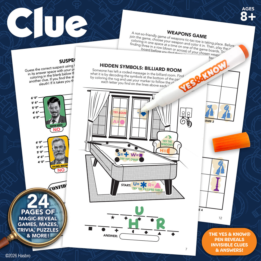 The Original Yes and Know Invisible Ink Trivia Game Books: Clue