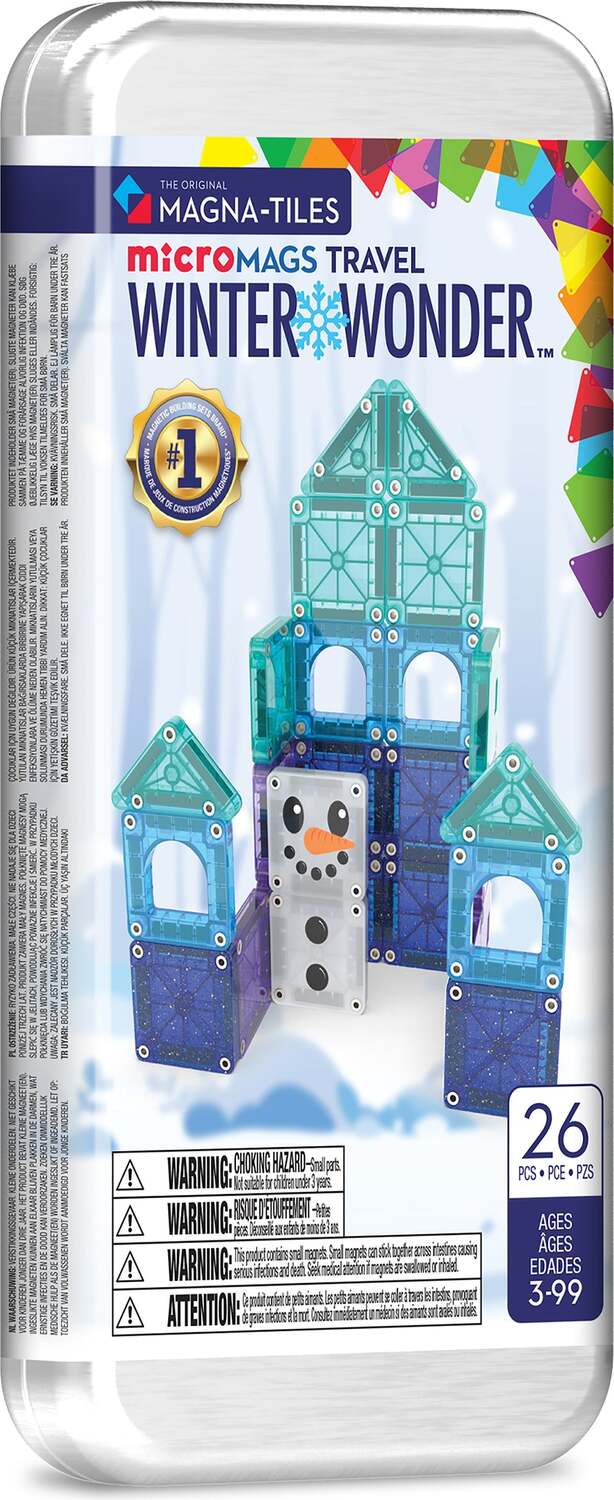Magna-Tiles microMags Winter Wonder Travel Set (26-Piece)